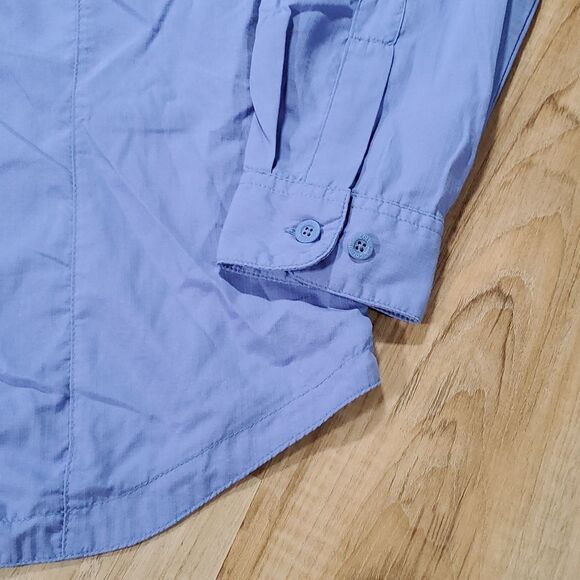 🔹️Columbia GRT Periwinkle Buttoned Front Adjustable Long Sleeve Top Small - Picture 6 of 14